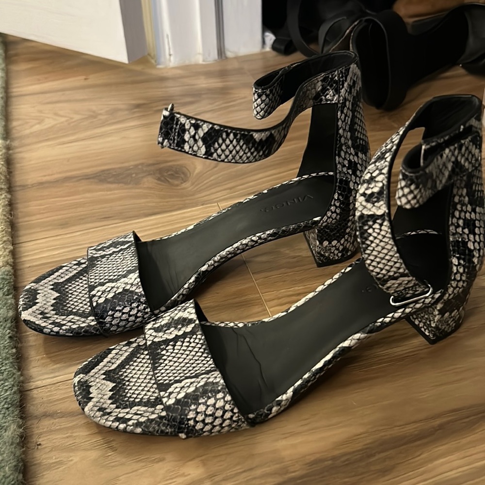 Vince Snake Print Small Heels